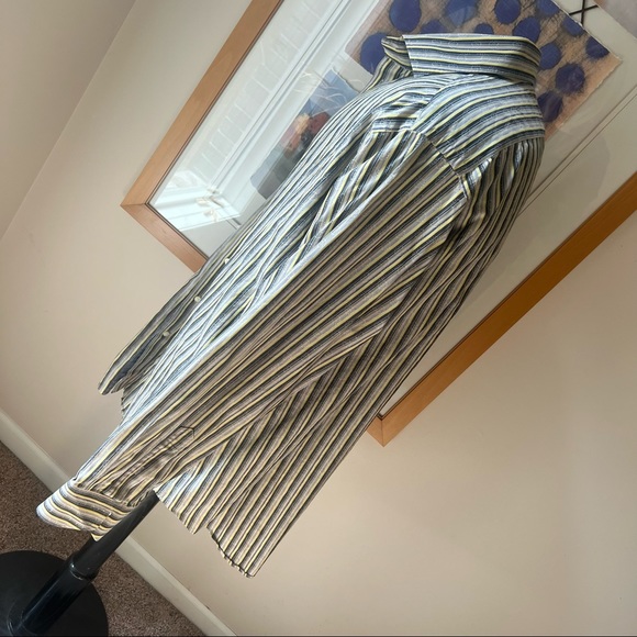 Thomas Dean Contrast Cuff Long Sleeve Button Up Sport Dress Shirt XXL/TTG - Picture 4 of 8